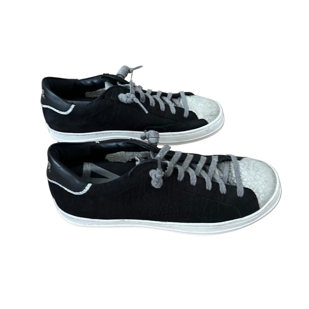 P448 Low Top Zebra And Leopard Print Lace Up Dist… - image 3